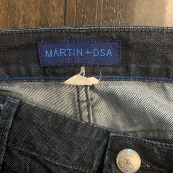Mark + OSA dark denim flared jean - Picture 4 of 6